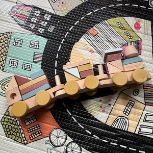 SOLD little Dutch Wooden Stacking Train Set